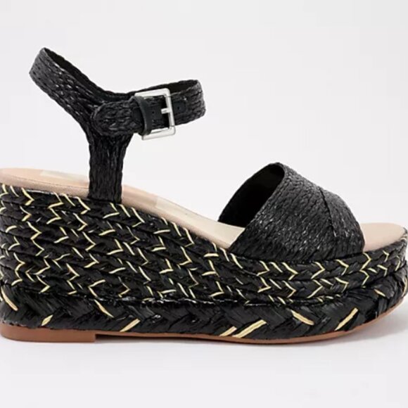 NEW DOLCE VITA Tiago Wedge Sandals in black for women 825 3m2 - Picture 2 of 9